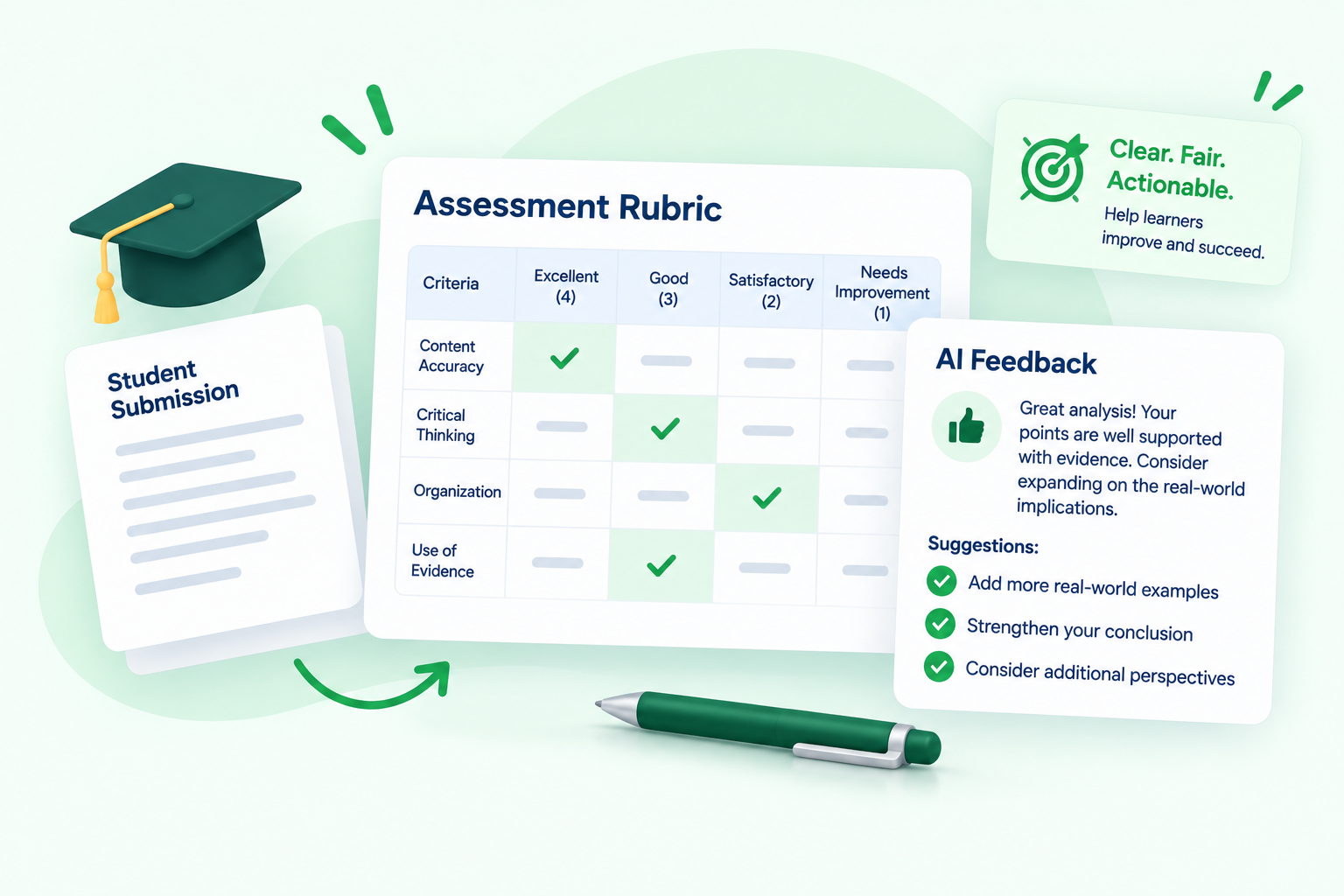 Assessment rubric and feedback criteria