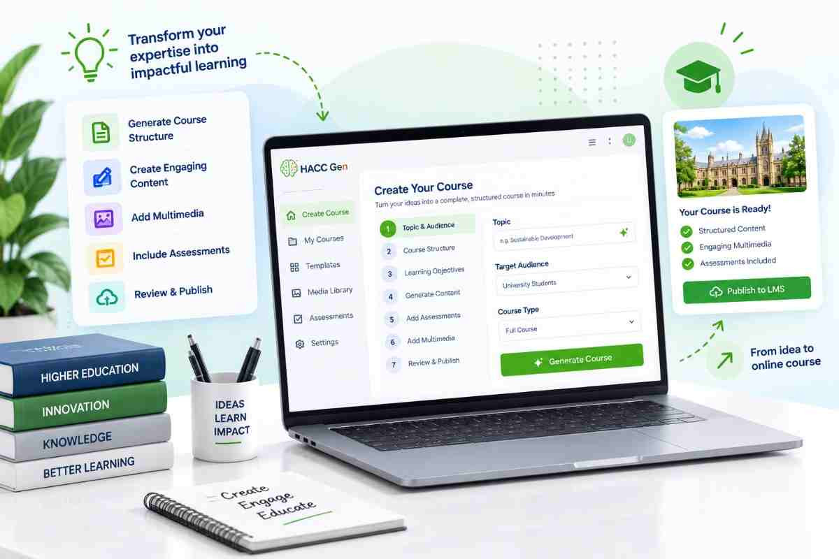 AI-powered course generation workflow
